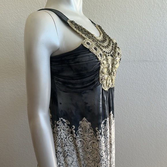 Y2K Venus Women's Size M Embellished Boho Tank Top Tunic - Picture 6 of 11